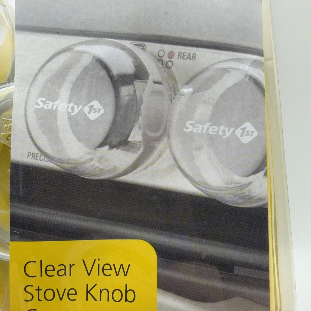 Safety 1st 5 Pack Clear View Stove‎ Knob Hinged Covers 48409 Child Proof Covers